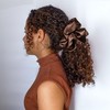CEELGON Dark Brown Big Satin Scrunchie6.5 Inches Jumbo Scrunchies Silky