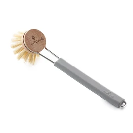EcoLiving Non-Scratch NO Plastic Dish Brush (FSC Certified) – Cruelty-Free Dish Brush – Eco Friendly Washing Up Brush - Biodegradable and Made Sustainable Materials- Tough eco Dish Brush (Grey)