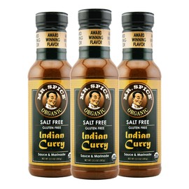 Mr. Spice Organic - Salt Free Sauce (13.5 Ounce (Pack of 3), Indian Curry)