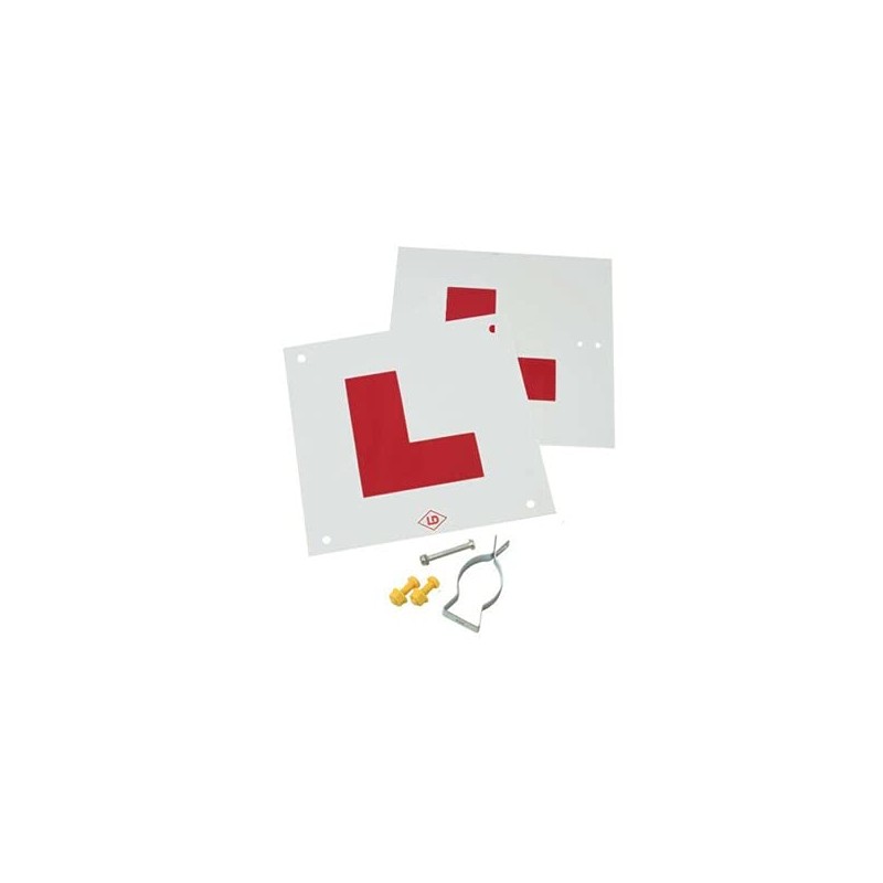 Motorcycle L Plate Kit, Supplied With All Fittings, 1.5mm Thick