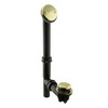 Westbrass 593144-01 Black 1-1/2" Tubular Tip-Toe Bath Waste Drain Kit,