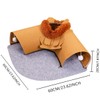 2-in-1 Cat Tunnel Bed for Indoor Cats Detachable Washable Tunnel