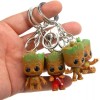 Unbranded 4-Pack Baby Groot Keychain Groot Key Ring