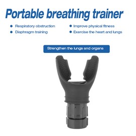 Breathing Exerciser Trainer, Deep Breathing Lung Exerciser Device, Adjust Resistance Improve Lung Capacity Handheld Lung Expansion Training Tool