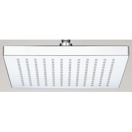 VeeBath Alpha Square 8-Inch Rain Fall Fixed Shower Head 1/2" Ball Connector