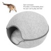 Cat Cave Bed Detachable Washable Semi Enclosed Felt Kitten Hideout