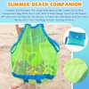 Pack of 4 Beach Toy Bag, Large, Foldable Reusable Mesh