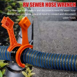 Zufoty 2PCS RV Sewer Hose Wrench, RV Sewer Hose Fittings, RV Sewer Hose Fitting Wrench to Connect and Disconnect Sewer Hose, Universal RV Accessories Fit 3Inch and 4Inch Male/Female Hose Caps