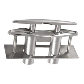 SHENGHUISS 6 Inch Pull Up Cleat Boat Dock Deck Stainless Steel 316 Flush Mount Retractable Low-Profile Mooring Rope Cleat with Backing Plate and Lock Nuts