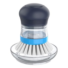 MR.SIGA Soap Dispensing Palm Brush Storage Set, Kitchen Brush with Holder for Pot Pan Sink Cleaning, 1 Set