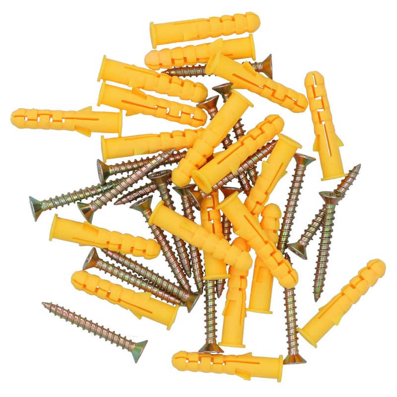 4 x 40mm Countersunk Screws And Wall Raw Plugs For