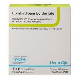 ComfortFoam Border Lite Silicone Adhesive with Border Thin Silicone Foam
