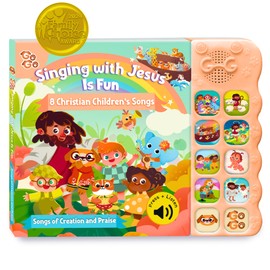 GO GO - Singing with Jesus is Fun: Songs of Creation and Praise – Christian Baby Bible Book with 8 Songs, 10 Sound Buttons, 16 Pages of Bible Stories, Faith-Based Gift for Toddlers