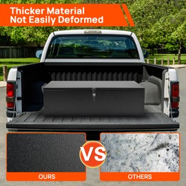 walsport Pickup Truck Bed Tool Box 30 Inch Black Trailer Tool Box Compact Chest Box Heavy Duty Steel Underbody Truck Toolbox Utility RV Storage Organizer with Side Handle, Easily Assembled