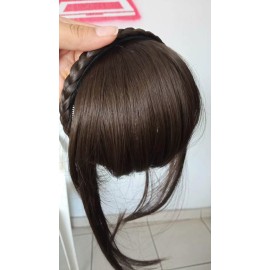 Waostar Fleco Flequillo Copete Fácil Colocación Diadema Trenza