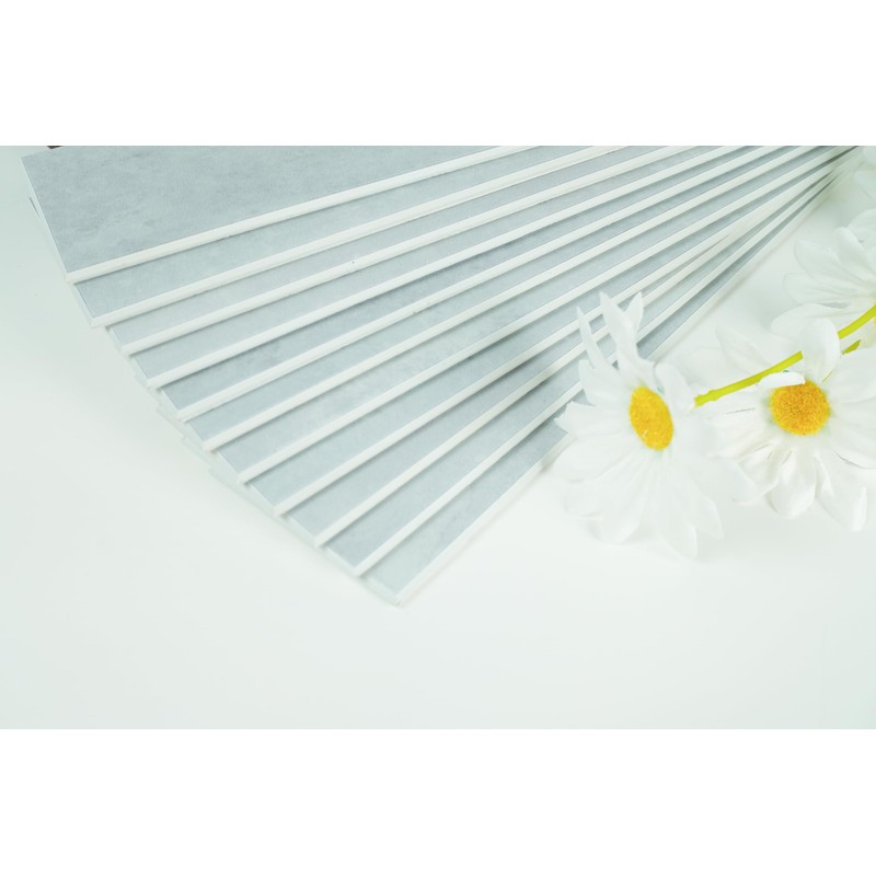 COLAMO Luxury Grey Peel and Stick Subway Tile Backsplash, Glossy
