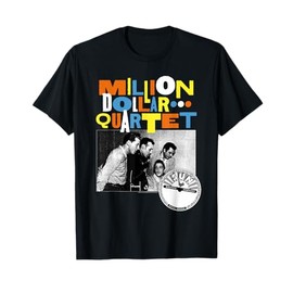 Million Dollar Quartet Multicolor Logo Black and White Photo T-Shirt