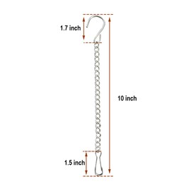 APAY Hanging Basket Chains,2 Pack 10 Inches Stainless Steel Hanging Chains for Bird Feeder Plants Billboard Chalkboards Wind Chimes Flower Pots Chains Signs and Ornaments,no Rust