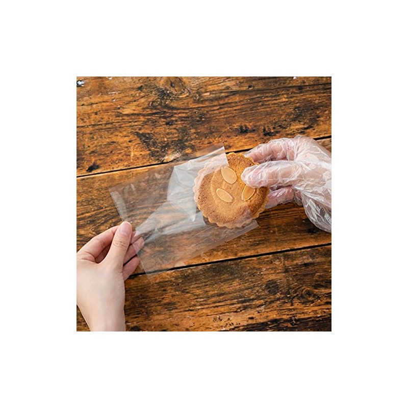 OB-402 Food Compatible Bags, Plain French Clear, Side Seals-402 (100