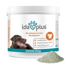 Ida Plus Denta Dog - Easy Dog Dental Care without Brushing Teeth - Dog Dental Care Stops Dogs Bad Breath & Provides Fresh Dog Breath - Prevents Dogs Tartar & Plaque - 150 g