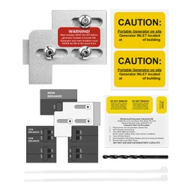 Generator Interlock Kit Fit for Square D QO and Homeline 100 or 125 Amp Panels, 3/4" Spacing Between Main and Branch Breaker, Generator to House Hookup Manual Lockout Transfer Switch