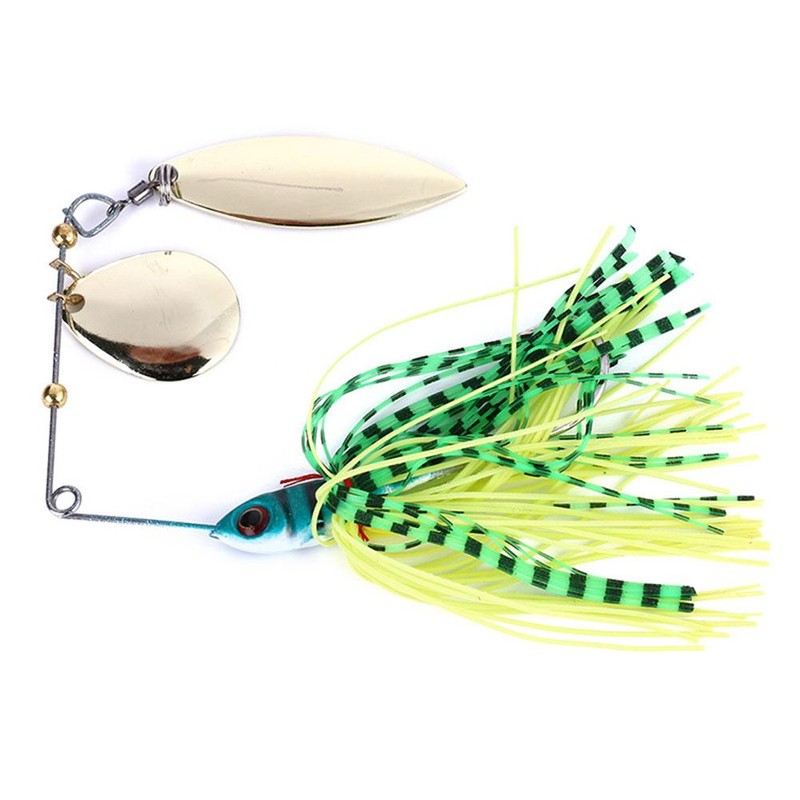 4Pcs Artificial Bait Set Fishing Lures Spinnerbait Hard Metal Fishing
