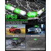 HLauto 406D Rooftop Emergency Strobe Lights Bar, 102 LED Green