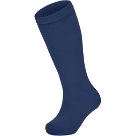 Zando Baby Boys Girls Knee High Socks, Toddler Boys Girls Cotton School Socks, 1 Pair Long Compression Stockings 1-3 Years, Solid Navy, 1-3 Years