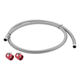 X AUTOHAUX AN-10 Fuel Line Kit 6.52ft Vacuum Hose Automotive Fuel Hose with 2 Clamps 1 Set