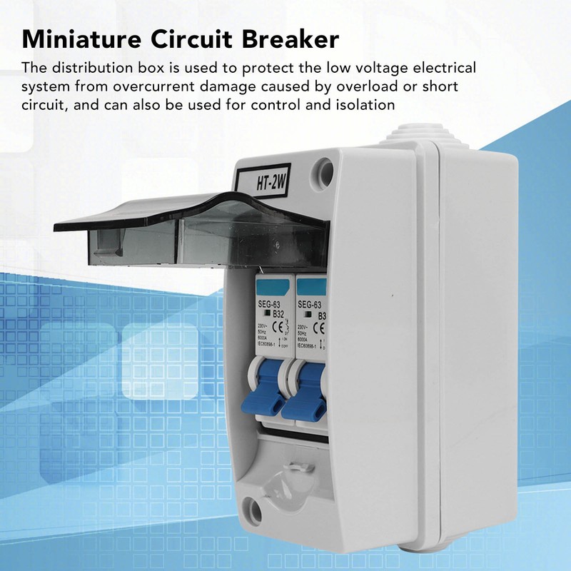 Mini Circuit Breaker Outdoor Waterproof Miniature Distribution Box 230V 32A