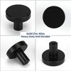 homdiy 10 Pack Black Cabinet Knobs Round Dresser Knobs, Aluminum