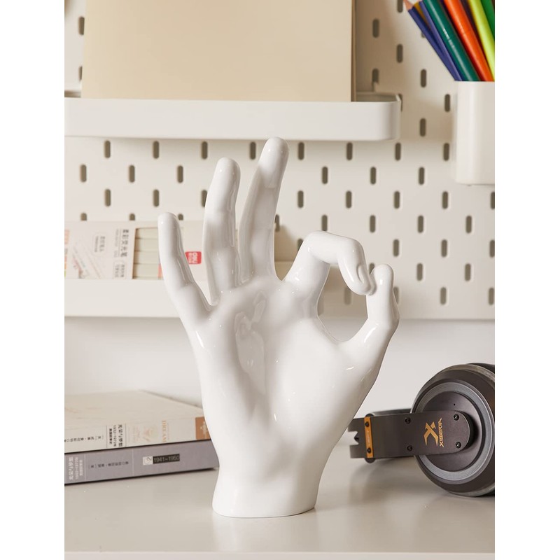 NENBOLEC Modern Sculpture Decor Finger Statue Figurine Hand Gesture Gifts