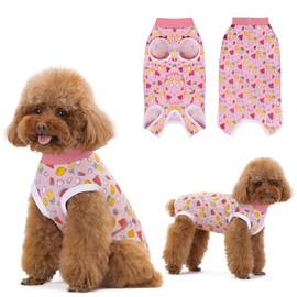 Lyneun Soft Dog Bodysuit After Surgery, Dog Bodysuit After Castration Male es, Breathable Dog One-Piece Recovery Suit for Hair Loss, Allergies, Anti-Licking, Wound Protection, Cone Alternative