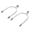 Horse Spurs English Stainless Steel with Roller Ball for Equestrian
