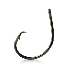 Mustad UltraPoint Demon Perfect Offset Circle 3 Extra Strong Hook with Kirbed Point (Pack of 25), 39942NP-BN-7/0-25U, Black Nickel, 7/0