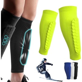 BIMENDOS Shinbang Protector 2.0,Espinilleras Fútbol con Almohadilla Anticolisión,Shindefender Espinilleras,Espinilleras Deportivas Fútbol,para fútbol, Baloncesto, Ciclismo, Escalada (Verde, XL)