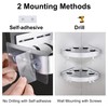 DUFU Adhesive Corner Shower Caddy with Hooks,Bathroom Shower Organizer, No