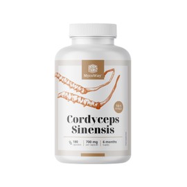 MycoWay Cordyceps Sinensis 1400mg - 10:1 Extract - 180 Capsules - Natural Support for Energy & Vitality - 3-6 Months Supply - "Mushroom of Longevity" - Herbal Tradition