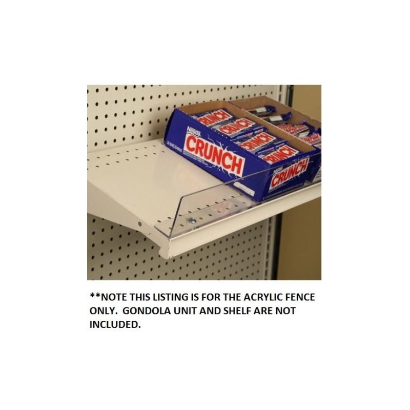 STORE FIXTURES DIRECT 3" H Acrylic Front Fence for Gondola