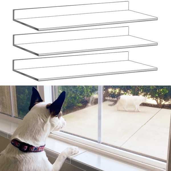 3 Pcs Window Sill Protector, Pet Window Guard,Transparent, Window Sill