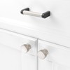 KOOFIZO Nickel and Black Cabinet Pulls, 5-Pack Knurled Cabinet Handles,