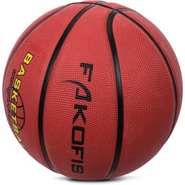 FAKOFIS Basketball Size 4 for Kids Youth, 25.5'' Basketball for Boy and Girls,Small Basketball for Indoor Outdoor Pool Games Play (PU + Rubber)