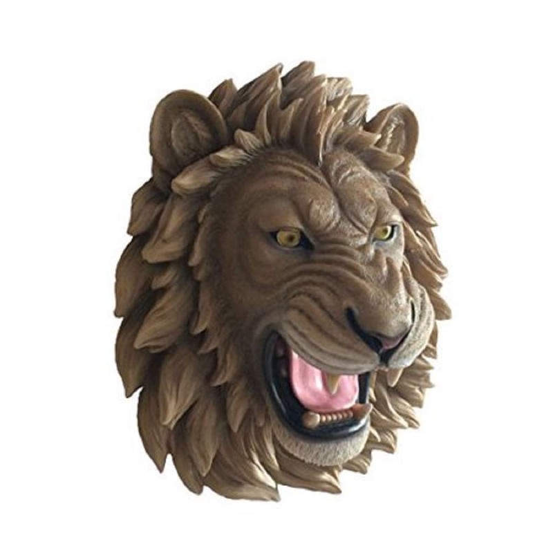 Wildlife Fake Taxidermy Wall Mount By DWK (Roaring Lion)