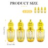 ZJIVQO Mini Crystal Glass Roller Perfume Bottles, Refillable Essential Oil