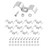 QWORK Stainless Steel Double Line Clamp, 12 Pack 5/8" Fuel