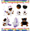 DolliBu Black Bear Unicorn Plush Stuffed Animal Toy - Super