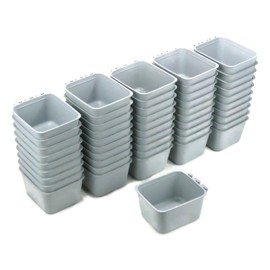 The ROP Shop 50-Pack - Gray Cage Cups for Chickens, Dogs, Pheasants, Rabbits Feed & Water