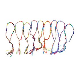 Accessotech 9 x Friendship Ankle Bracelets Anklet Hippy Boho Jewelery Multi Colour Festival