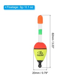 PATIKIL 0.1oz Fishing Bobbers, 5 Pack EVA Fishing Float for Saltwater Freshwater Fishing, Yellow