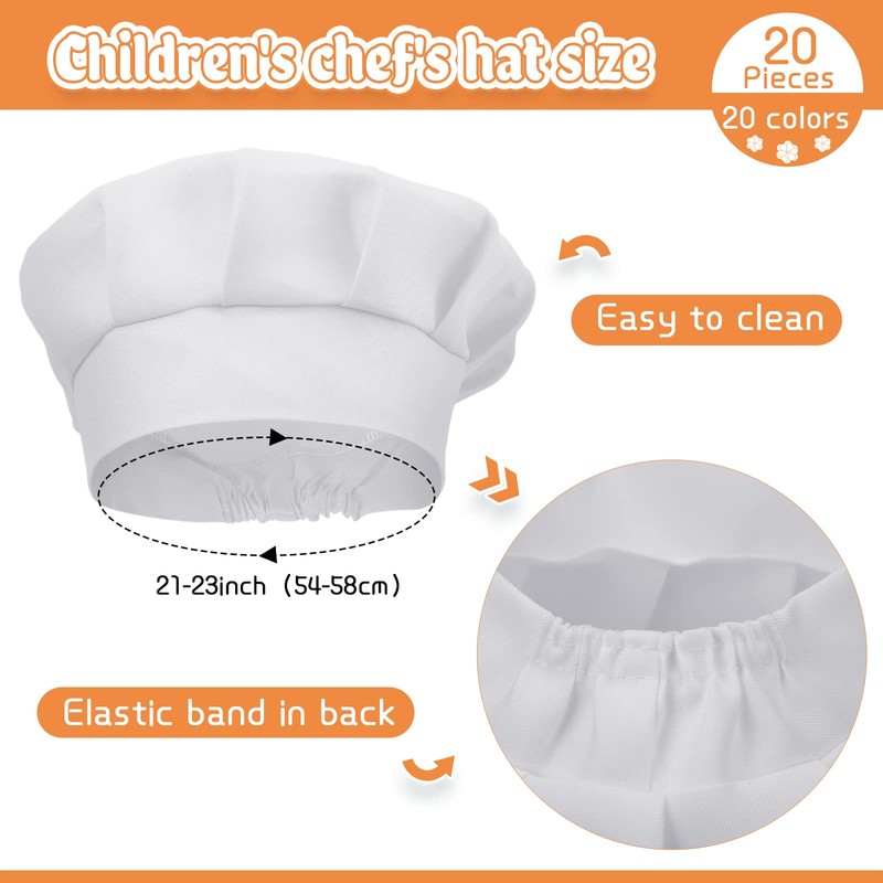 Handepo 40 Pcs Apron Chef Hat Set Aprons Chef Bib